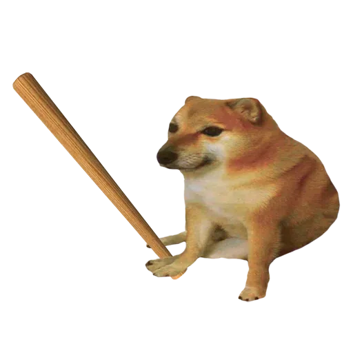 Cheems with baseball bat